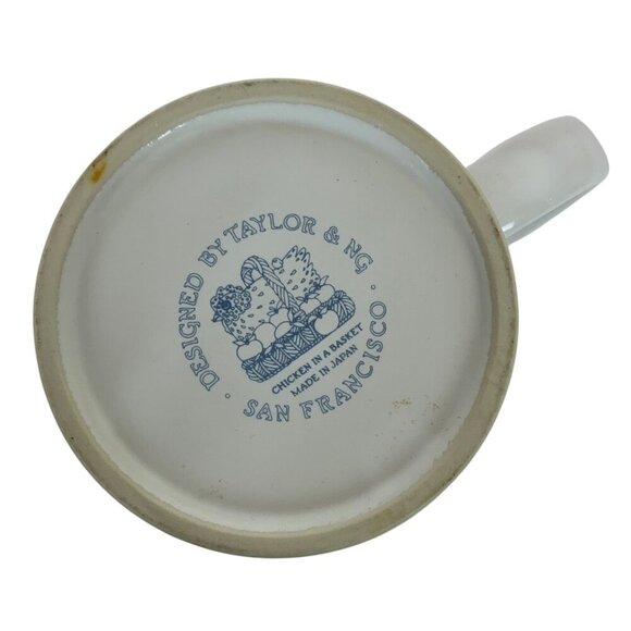Vintage Taylor & Ng Ceramic Coffee Mug Cup Chicken In A Basket Design 10 Oz 1981 - Picture 6 of 7